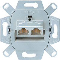 Механизм Розетка комп(RJ45) 2-ая экранированная, кат.6 Jung
