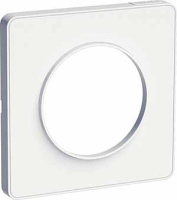Рамка 1-постовая Schneider Electric Odace Белый/Белый