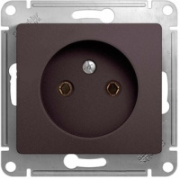 Розетка без заземления 16A 250В механизм Systeme Electric Glossa Графит