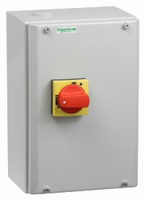 Метал. корпус для авт.Gv3-рукоятка красная Schneider Electric