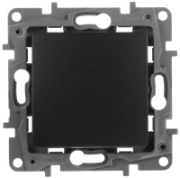 Выключатель одноклавишный автоматические клеммы 10 AX 250 В~ Legrand Etika Антрацит