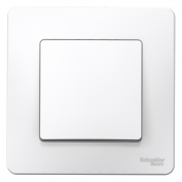 Выключатель 1-клавишный скрытой установки (cхема 1) 10A 250B Systeme Electric Blanca Белый