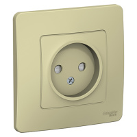 Blanca с/у Розетка без заземления со шторками, 16А, 250В, бежевый Systeme Electric