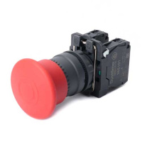 Systeme Electric Кнопка аварийного останова SB5 в сборе 22мм 40мм тяни-толкай пластик 1НО+1НЗ