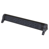 Удлинитель с заземлением 6 розеток без кабеля, с кнопкой включения и поворотным основанием Legrand Черный