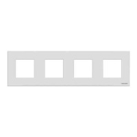 Рамка 4-постовая 2+2+2+2 мод ABB NIE Zenit Серебряный N2274 PL