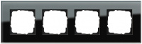 Рамка 4-постовая Gira Esprit Черное стекло