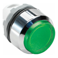 Кнопка MP4-21G зеленая выступающая только корпус с подсветкой с фиксацией ABB