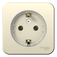 Розетка с заземлением без шторок накладного монтажа с изолирующей пластиной 16A 250В Systeme Electric Blanca Молочный