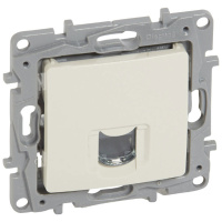 Розетка информационная RJ45 категория 6 UTP IEK Etika Cлоновая кость