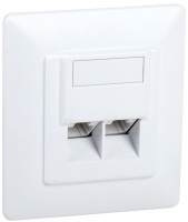 Розетка информационная скрытая RJ45 кат.5Е UTP 2-порта ITK
