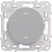 Выключатель жалюзийный 2-кнопочный 3-позиционный 6A (схема 1A) Schneider Electric Odace Алюминий