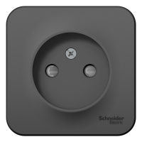 Розетка без заземления со шторками накладного монтажа 16A 250В Schneider Electric Blanca Антрацит