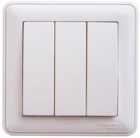 W59 3-клавишный Выключатель, 10АХ, в сборе, белый Schneider Electric