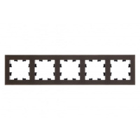 SE AtlasDesign Рамка 5-постовая органическое стекло Мокко Nature