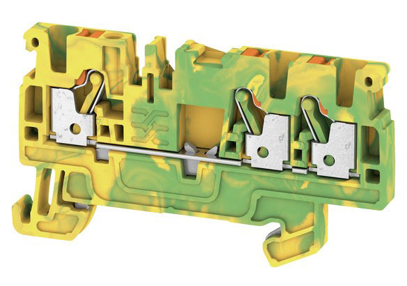 Клеммник заземления A3C 2.5 PE пружина 2.5 мм.кв желто-зеленый ...