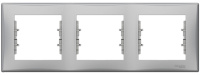 Рамка 3-постовая горизонтальная Schneider Electric Sedna Алюминий