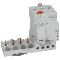 Дифференциальный блок DX3 - тип Hpi - 300 мА - 4П - 400 В~ - 63 А - 3 модуля Legrand
