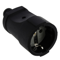 Гнездо штепсельное с заземлением черная ПВХ 16A 250B EKF PROxima Гнездо штепсельное с заземлением черная ПВХ 16A 250B EKF PROxima
