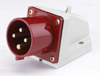 Вилка стационарная 514 3Р+РЕ 16А 380В IP44 ВС-102 DEKraft