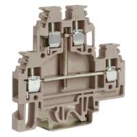 DAS.4/CIGR, проходной зажим серый 2 уровня 2,5 кв.мм, с перемычкой между уровнями DKC