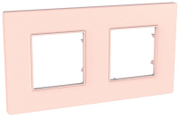 Рамка 2-постовая Schneider Electric Unica Quadro Pearl Розовый жемчуг