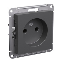 SE AtlasDesign Розетка без заземления без шторок Базальт 16А механизм