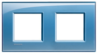 Рамка прямоугольная 2+2 мод Bticino Living Light Голубой