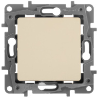 Выключатель кнопочный без фиксации НО/НЗ-контакт 6A Legrand Etika Cлоновая кость