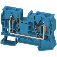 Клеммник пружинный проходной 16мм2 2 точки подключения синий Schneider Electric