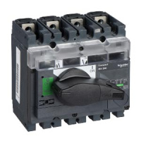 Выключатель-разъединитель, монтаж на плате 4P / с чёрной рукояткой Schneder Electrc nterpact NV200