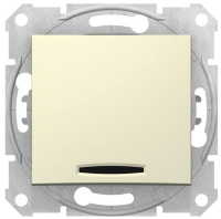 Выключатель 1-клавишный 2-полюсный с индикацией 16A Schneider Electric Sedna Бежевый