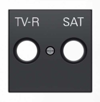 Накладка розетки TV-R/SAT ABB NIE Sky Черный бархат 8550.1 NS