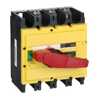 Выключатель-разъединитель, монтаж на плате 3P / с красной рукояткой Schneder Electrc nterpact NS320