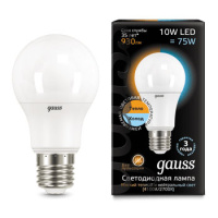 Лампа светодиодная Е27 180-240В 10Вт 3000/4100К Gauss Лампа светодиодная Е27 180-240В 10Вт 3000/4100К Gauss