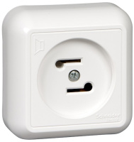 Радиорозетка накладная в сборе (опт) Wessen Прима Белый