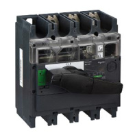 Выключатель-разъединитель, монтаж на плате 3P / с чёрной рукояткой Schneder Electrc nterpact NV400