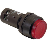 Кнопка с подсветкой CP4-12R-10 красная 110-130В AC/DC с выступающей клавишей с фиксацией 1НО ABB 