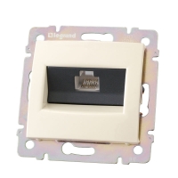 Розетка информационная 1-ая RJ45 кат.5e UTP на захватах Legrand Valena Слоновая кость
