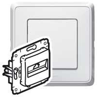 Розетка телефонная 1-ая RJ11 Legrand Cariva Белый