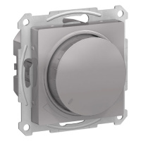 Светорегулятор (диммер) повор-нажим LED RC 400Вт механизм Schneider Electric AtlasDesign Алюминий