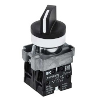 Переключатель LA167-BDF25 2 полож. 1з+1р черный IEK