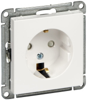 Розетка с заземлением с защитными шторками Wessen 59 Белый