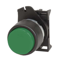 Кнопка выпуклая без фиксации, зеленая DKC 