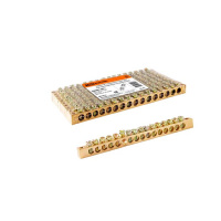 Шина "N" нулевая 8х12мм 16 групп/крепеж по краям 125A TDM 16/2