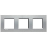 Рамка прямоугольная 2+2+2 мод Bticino Living Light Алюминий