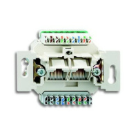 Механизм Розетка телефон/комп 2-ая, UAE, RJ45, 8/8(8/8), наклонная, кат.5е, неэкранированная ABB BJE