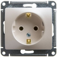 Розетка с заземлением 16A 250В механизм Systeme Electric Glossa Молочный