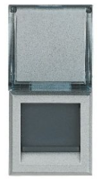 Розетка компьютерная RJ45 кат.6 UTP безинструментальный IDC 1 мод Bticino Axolute Алюминий