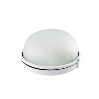 Светильник накладной, круг 190х178х85мм, 60W, Е27, IP54 / белый TDM НПБ